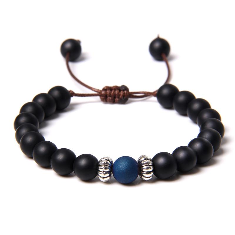 Beaded Braided Bracelet 8mm Natural Black Onyx with Druzy Agates Stone Bracelet Men Lucky Friendship Couples Jewelry
Beaded Braided Bracelet 8mm Natural Black Onyx with Druzy Agates Stone Bracelet Men Lucky Friendship Couples Jewelry