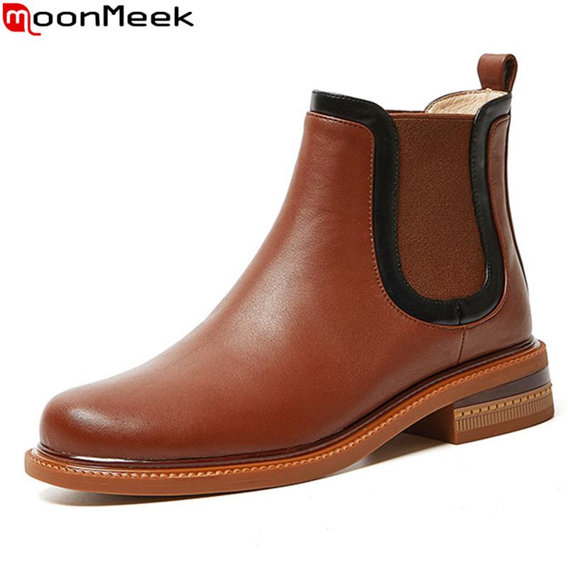 MoonMeek 2020 New arrival fashion women boots low heel round toe mixed colors ladies shoes autumn winter ankle boots, Black
MoonMeek 2020 New arrival fashion women boots low heel round toe mixed colors ladies shoes autumn winter ankle boots, Black