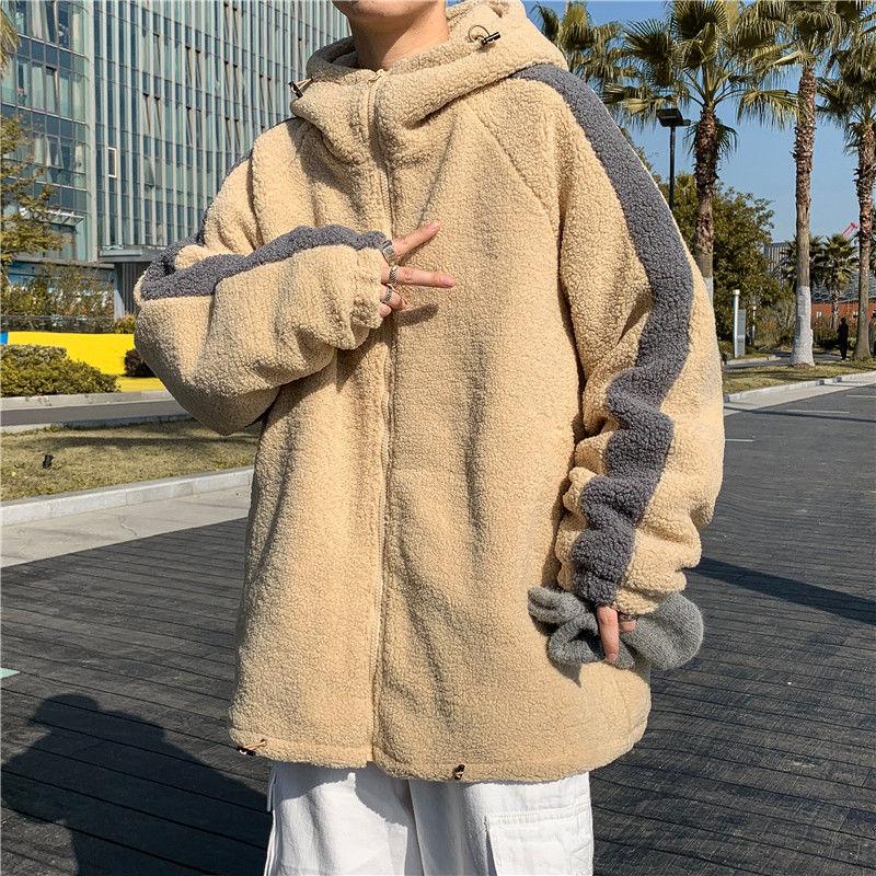 2020 Autumn And Winter New Youth Popular Men's Loose Solid Color Harajuku Style Lamb Wool Coat Fashionable Casual Top, Gray
2020 Autumn And Winter New Youth Popular Men's Loose Solid Color Harajuku Style Lamb Wool Coat Fashionable Casual Top, Gray