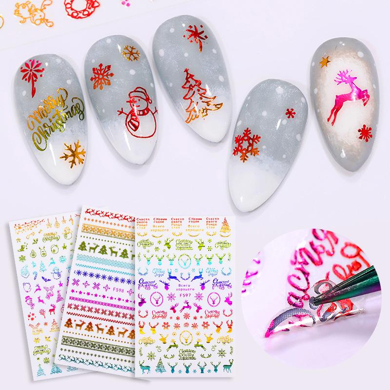 NEW Winter Christmas Slider Nail Decals Decoration Nail Art Sticker DIY Manicures 3D Accessory Transfer Foil Xmas Gift, No.3
NEW Winter Christmas Slider Nail Decals Decoration Nail Art Sticker DIY Manicures 3D Accessory Transfer Foil Xmas Gift, No.3