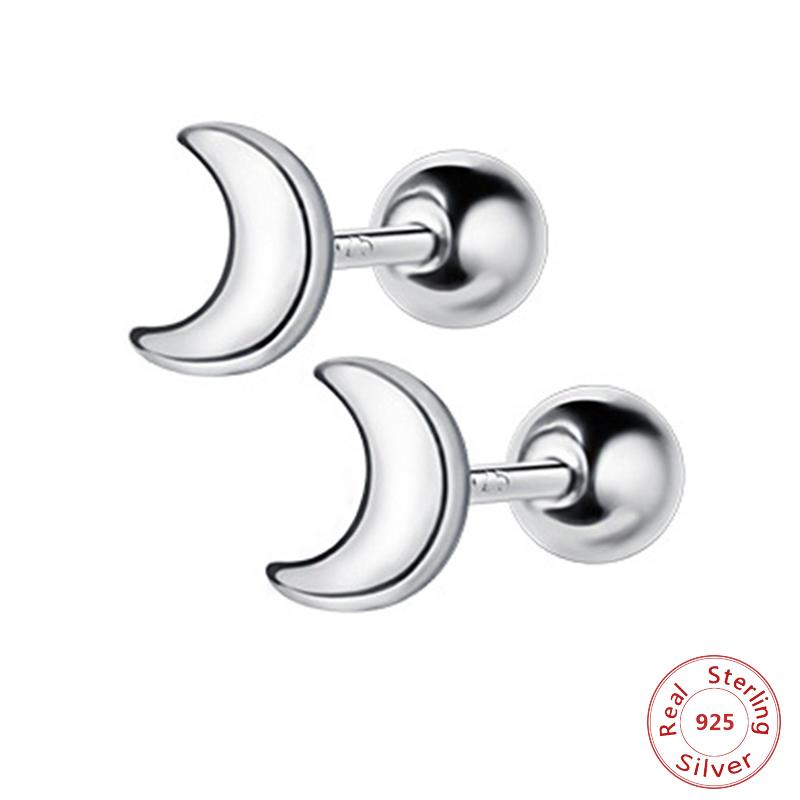 Real 925 Sterling Silver Moon Shape Earrings for Women Girls Small Moon Charms Studs Valentine's Day Gifts
Real 925 Sterling Silver Moon Shape Earrings for Women Girls Small Moon Charms Studs Valentine's Day Gifts