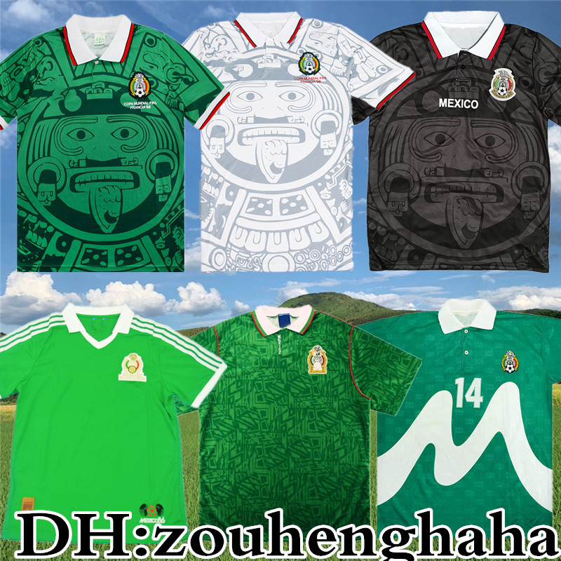 2006 Retro MEXICO Classic Soccer Jersey J.CAMPOS #1 1986 1994 1995 1998 BLANCO HERNANDEZ H.SANCHEZ return football shirt LUIS GARCIA ancient maillot, Black;yellow
2006 Retro MEXICO Classic Soccer Jersey J.CAMPOS #1 1986 1994 1995 1998 BLANCO HERNANDEZ H.SANCHEZ return football shirt LUIS GARCIA ancient maillot, Black;yellow