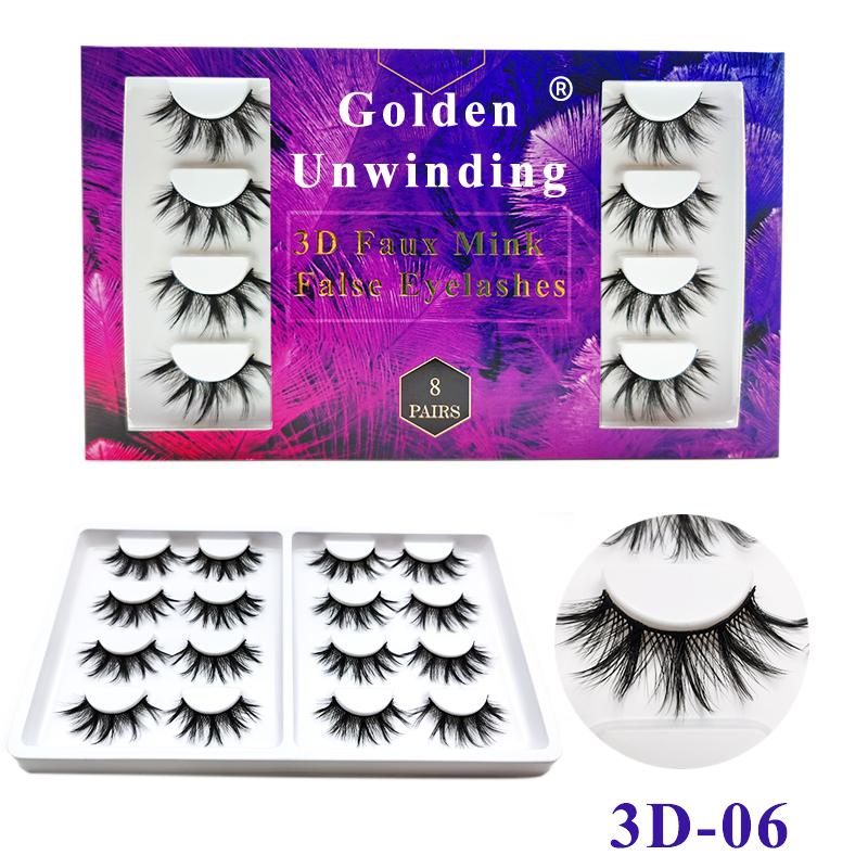 8 Pairs 3D Mink Soft Lashes Natural Long False Eyelashes Vendor Makeup Extension Reusable Eyelash Golden Unwinding
8 Pairs 3D Mink Soft Lashes Natural Long False Eyelashes Vendor Makeup Extension Reusable Eyelash Golden Unwinding