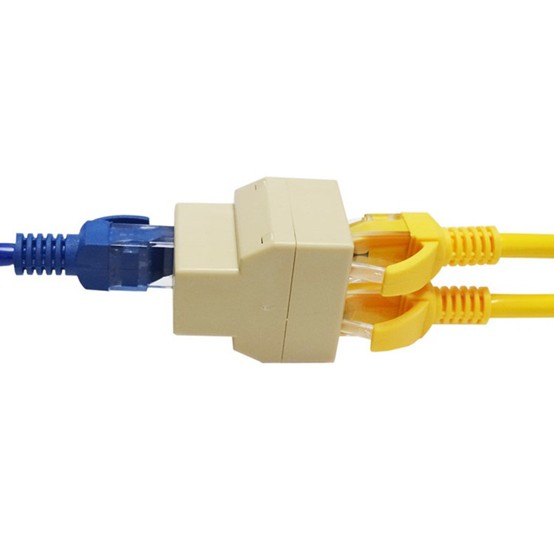 RJ45 Ethernet LAN Network Y Splitter 2 Way Adapter 3 Port Coupler Plug Cable Joiner Adapter