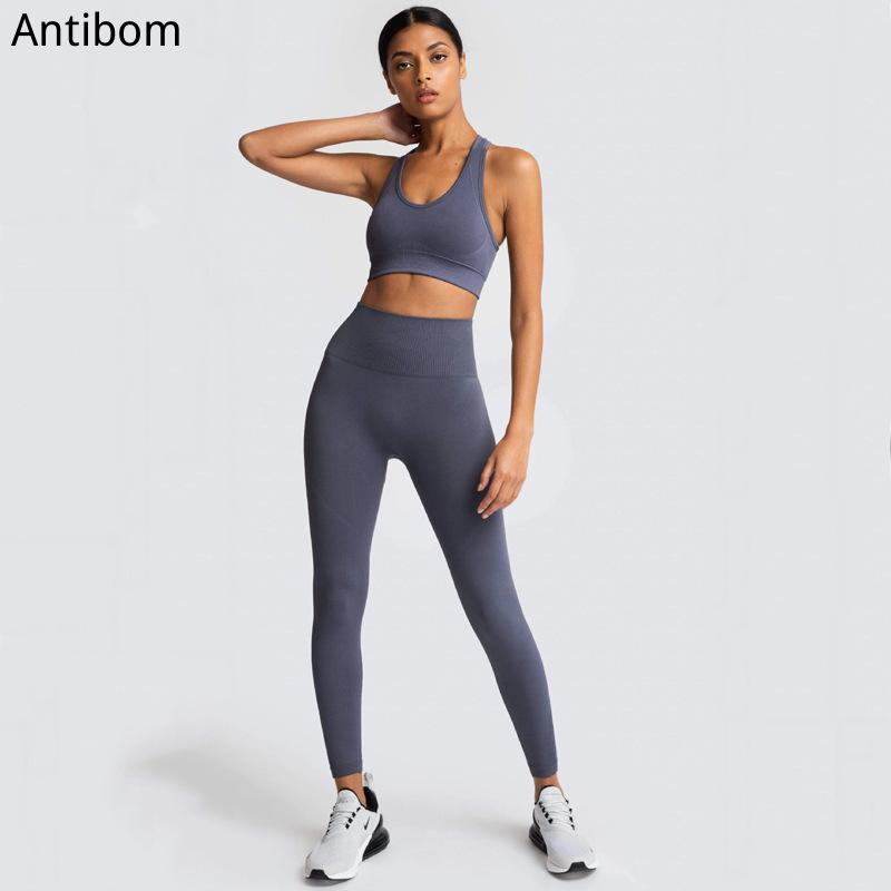 Antibom Yoga Tracksuit Women Fitness Sports Set 2pcs Bra + Legging Fitness Gym Top with Pad High Waist Workout Pant Tight Solid, Black
Antibom Yoga Tracksuit Women Fitness Sports Set 2pcs Bra + Legging Fitness Gym Top with Pad High Waist Workout Pant Tight Solid, Black