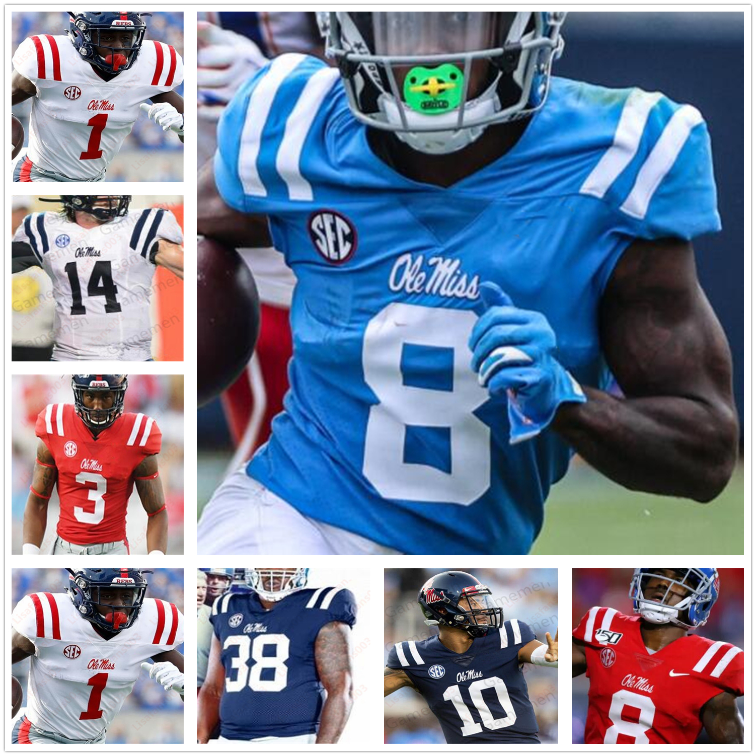 Ole Miss Rebels jersey DK Metcalf Mike Wallace Eli Manning Chad Kelly Elijah Moore Jerrion Ealy Keidron Football stitched mens women youth jerseys, Red
Ole Miss Rebels jersey DK Metcalf Mike Wallace Eli Manning Chad Kelly Elijah Moore Jerrion Ealy Keidron Football stitched mens women youth jerseys, Red