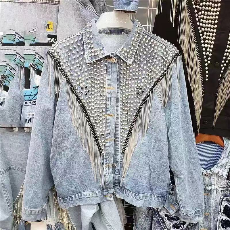 New Luxury 2021 Designer Denim Women's Jacket Autumn Kpop He Came in Style Party Street Wear E0ta LLQL, Black
New Luxury 2021 Designer Denim Women's Jacket Autumn Kpop He Came in Style Party Street Wear E0ta LLQL, Black