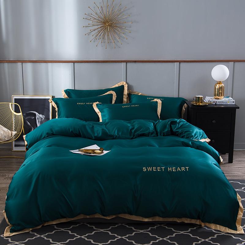 OLOEY satin silky bedding set luxury embroidery bed set Solid color Golden rim duvet cover sheet queen king queen size
OLOEY satin silky bedding set luxury embroidery bed set Solid color Golden rim duvet cover sheet queen king queen size