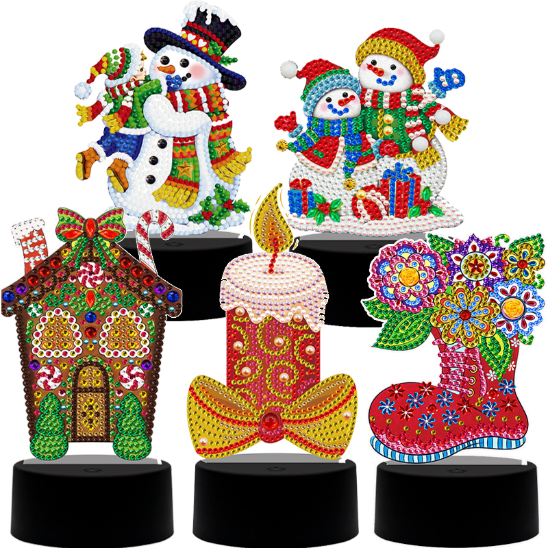 New lamp DIY Diamond Painting Night Light Diamond Embroidery Led Light Pad 7 Colors Available Lamp Christmas Gift 201201