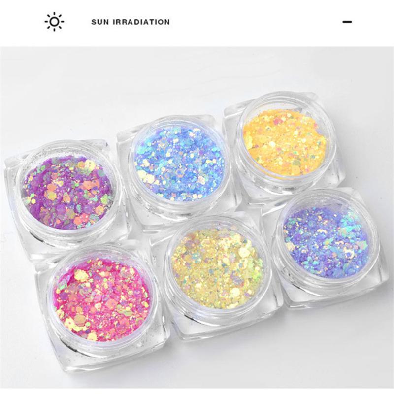 6pcs Nail Powder Multicolor Shiny Glitter Sequins Nail Decor Art Accessories for Salon
6pcs Nail Powder Multicolor Shiny Glitter Sequins Nail Decor Art Accessories for Salon