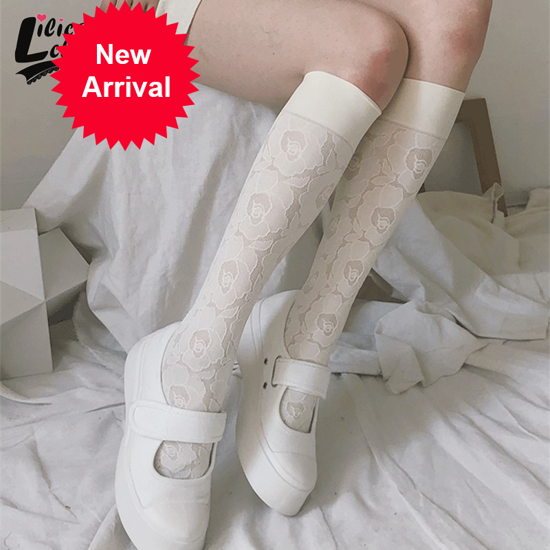 Soft French retro-embroidered medium dark pink stockings long women's lace flower white milk tube half calf socks
Soft French retro-embroidered medium dark pink stockings long women's lace flower white milk tube half calf socks
