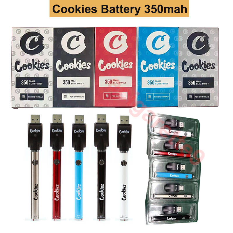 Cookies Slim Twist Vape Pen Battery 350mah 3.3-4.8v Preheat VV Bottom Spinner for 510 Thread Vape Cartridge Dab Pen
Cookies Slim Twist Vape Pen Battery 350mah 3.3-4.8v Preheat VV Bottom Spinner for 510 Thread Vape Cartridge Dab Pen
