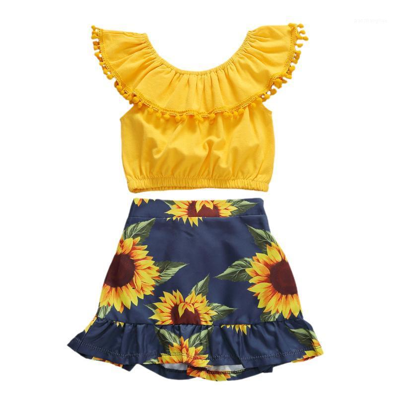 Summer 18M-5Years Kid Baby Girls Outfits Ruffle Off Shoulder Crop Tops + Floral Mini Skirts Summer Clothes Set1, As pic
Summer 18M-5Years Kid Baby Girls Outfits Ruffle Off Shoulder Crop Tops + Floral Mini Skirts Summer Clothes Set1, As pic