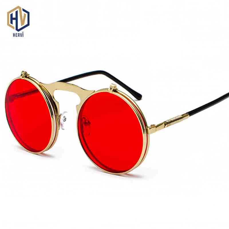 Vintage Steampunk Flip Sunglasses Retro Round Metal Frame Sun Glasses for Men Women Brand Designer Circle Glasses Oculos
Vintage Steampunk Flip Sunglasses Retro Round Metal Frame Sun Glasses for Men Women Brand Designer Circle Glasses Oculos