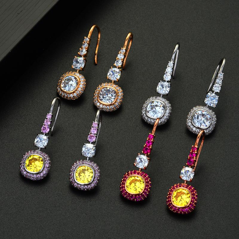 HIBRIDE Elegant Water-drop Shape Drop Earring Full Mirco Paved Cubic Zircon Wedding Earring Fashion Jewelry Bijoux E-581
HIBRIDE Elegant Water-drop Shape Drop Earring Full Mirco Paved Cubic Zircon Wedding Earring Fashion Jewelry Bijoux E-581