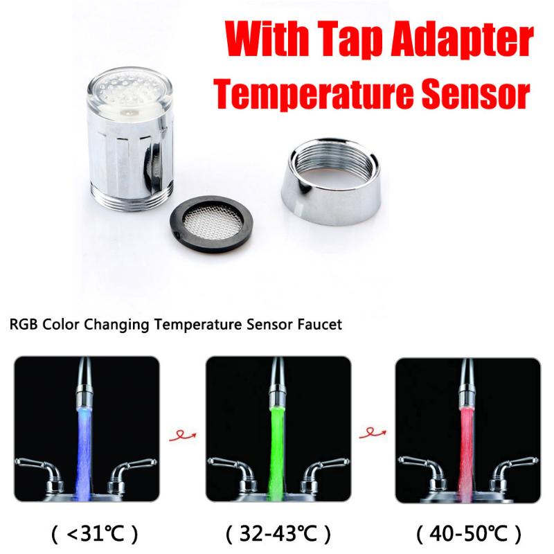 LED Faucet light Luminous LED Faucet Shower Tap Basin Water Nozzle Bathroom Kitchen Heater Faucets thermostat Blue/Multicolor
LED Faucet light Luminous LED Faucet Shower Tap Basin Water Nozzle Bathroom Kitchen Heater Faucets thermostat Blue/Multicolor