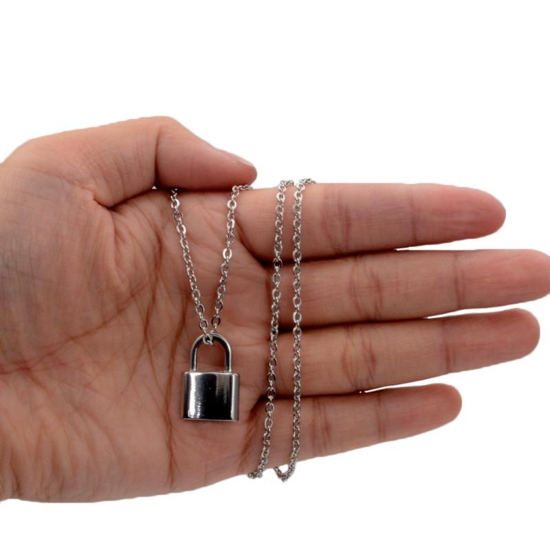 Lock Shaped Pendant Men's Necklace For Women 316L Stainless Steel Choker Gifts For Lover Silver Color Cross Chain Wholesale
Lock Shaped Pendant Men's Necklace For Women 316L Stainless Steel Choker Gifts For Lover Silver Color Cross Chain Wholesale