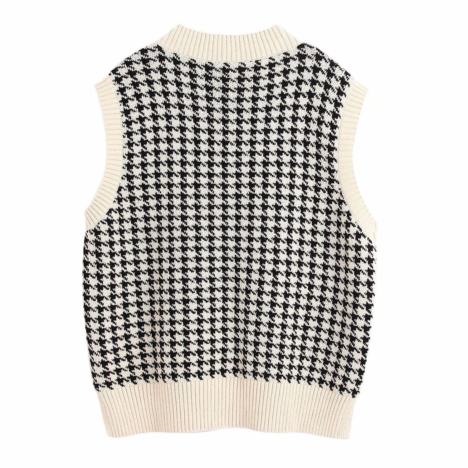 Oversized Knitted Vest Sweater women V Neck Sleeveless Waistcoat autumn winter v neck Loose Chic knitted sweater 201111wtt