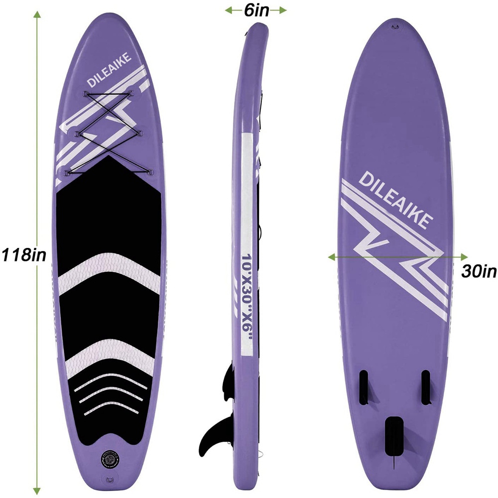 Inflatable 10'*30"*6" Ultra-Light (17.6lbs) SUP for All Skill Levels Everything Included with Stand Up Paddle Board, Adj Paddle, Pump
Inflatable 10'*30"*6" Ultra-Light (17.6lbs) SUP for All Skill Levels Everything Included with Stand Up Paddle Board, Adj Paddle, Pump
