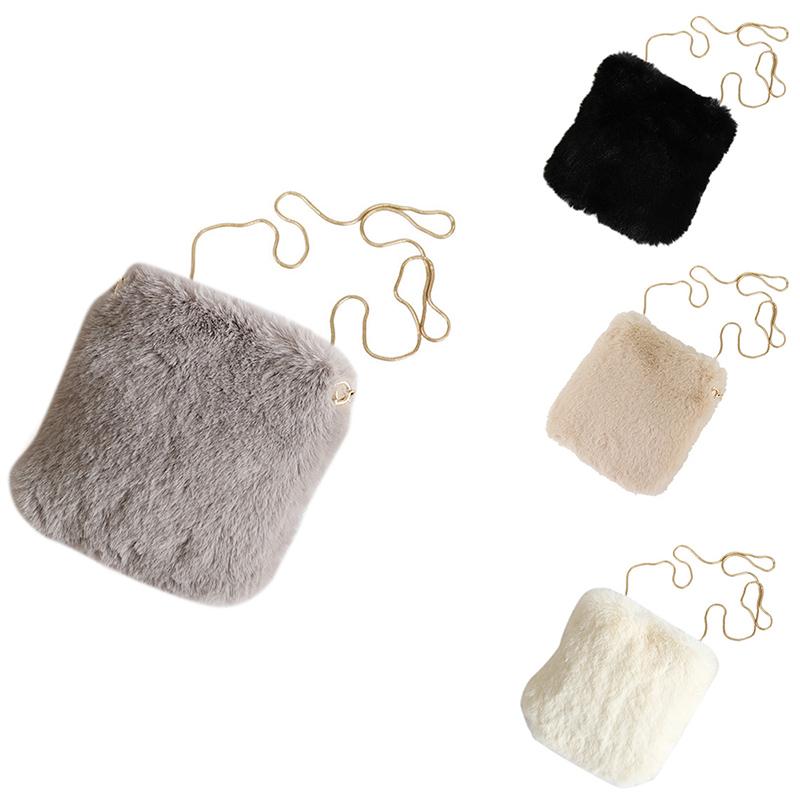 Simple Plush Bag Fashion Chain Plush Female Bag Casual Solid Color One-Shoulder Messenger Small, Black
Simple Plush Bag Fashion Chain Plush Female Bag Casual Solid Color One-Shoulder Messenger Small, Black
