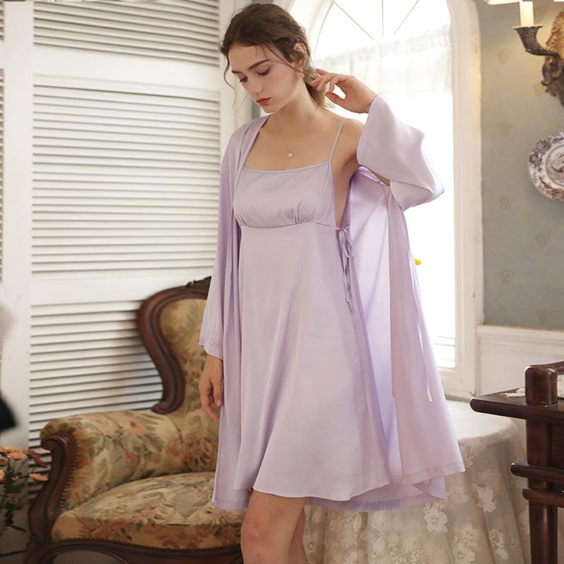 2021 Robes Sets 2Pcs Kimono Robe Bathrobe Sexy Sleepwear Peignoir Wedding Robes Bridesmaid Camisole Pant Bath Robe H742, Purple
2021 Robes Sets 2Pcs Kimono Robe Bathrobe Sexy Sleepwear Peignoir Wedding Robes Bridesmaid Camisole Pant Bath Robe H742, Purple