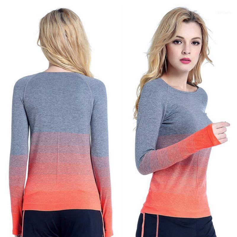 Outdoor Winter Sports Women Gradient Color Fitness Yoga Long Sleeve Quick-drying shirt Elasticity Yoga T-shirt1, Black
Outdoor Winter Sports Women Gradient Color Fitness Yoga Long Sleeve Quick-drying shirt Elasticity Yoga T-shirt1, Black