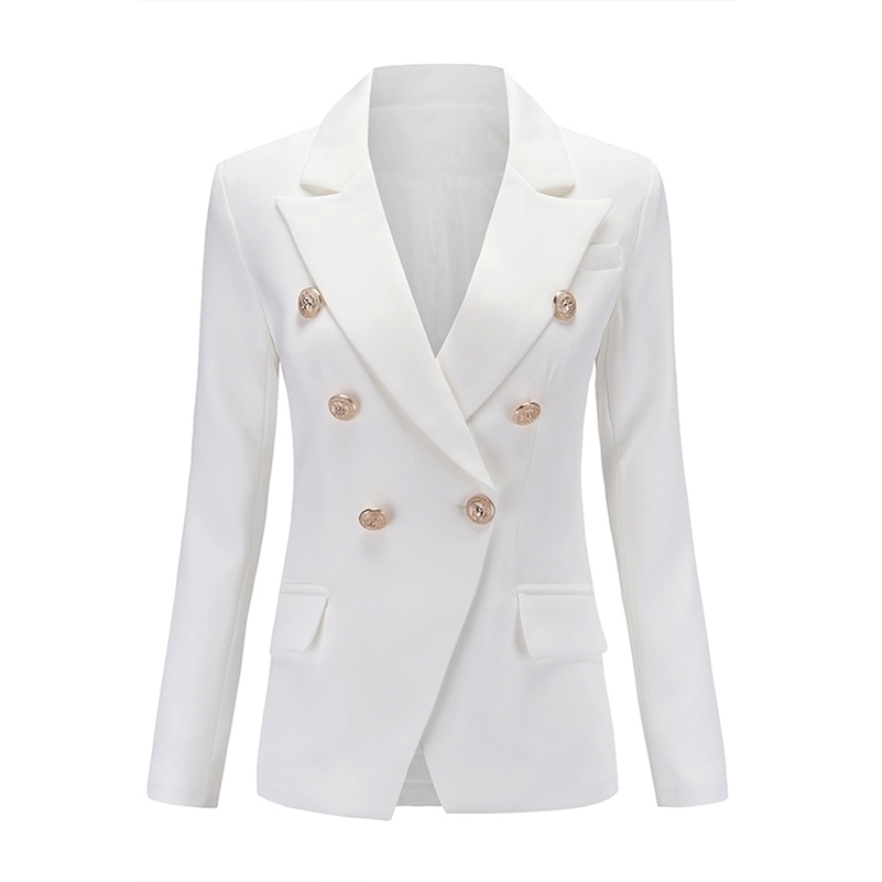 European Runway Classic Designer Shawl Collar Double Breasted Buttons Black & White Blazers Office Lady Blazer Plus Size XXXL 201114, Turquoise
European Runway Classic Designer Shawl Collar Double Breasted Buttons Black & White Blazers Office Lady Blazer Plus Size XXXL 201114, Turquoise
