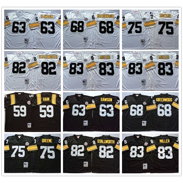 NCAA Vintage Retro #59 Jack Ham 63 Dermontti Dawson 68 LC Greenwood 75 Joe Greene 82 John Stallworth 83 Heath Miller Football Jersey, As picture
NCAA Vintage Retro #59 Jack Ham 63 Dermontti Dawson 68 LC Greenwood 75 Joe Greene 82 John Stallworth 83 Heath Miller Football Jersey, As picture