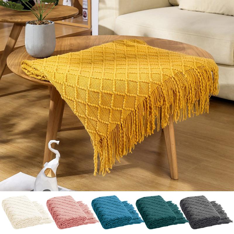 Soft Cozy Grid For Sofa Bed Home Decor Throw Blanket With Tassels Lightweight Fashion Warm Travel Living Room Acrylic Knitted
Soft Cozy Grid For Sofa Bed Home Decor Throw Blanket With Tassels Lightweight Fashion Warm Travel Living Room Acrylic Knitted