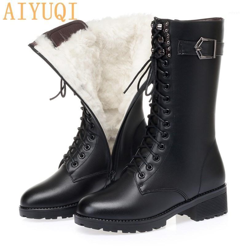 AIYUQI Winter Boots Women Genuine Leather Medium Tube Large Size Ladies Boots Wool Women Shoes1, Black villus
AIYUQI Winter Boots Women Genuine Leather Medium Tube Large Size Ladies Boots Wool Women Shoes1, Black villus