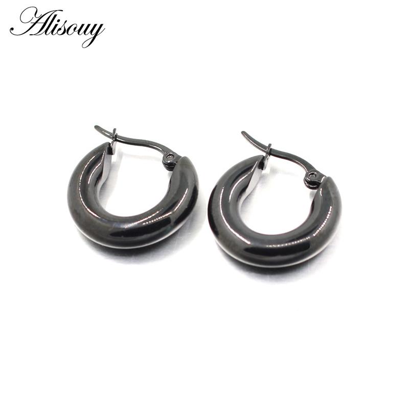 Alisouy 2pcs Wide Stainless Steel Punk Hoop Men Earrings Fashion Jewelry Statement Earrings For Women Brincos Wholesale Gift
Alisouy 2pcs Wide Stainless Steel Punk Hoop Men Earrings Fashion Jewelry Statement Earrings For Women Brincos Wholesale Gift