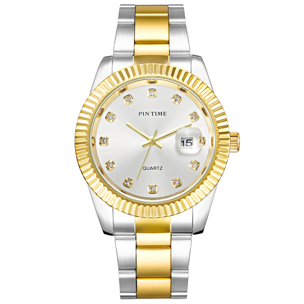 High Quality Christmas Gift 36mm 2813 Sweep Automatic Mechanical Movement Two Tone Watches Men Stainless Steel Gents Wristwatches, No send watch for shipping