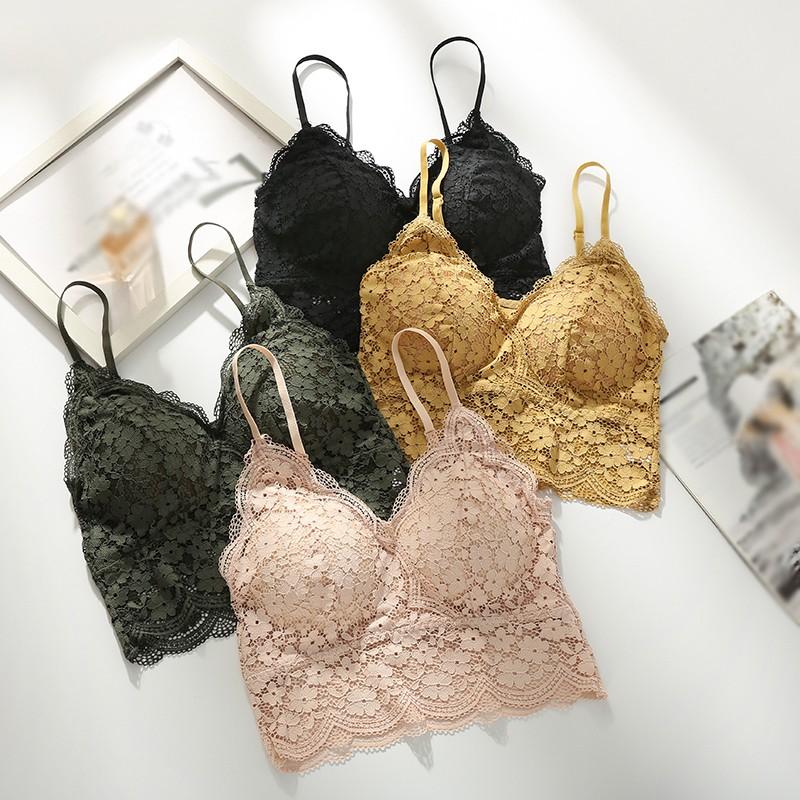 Sexy Lace Crop Tops Floral EmbroideryWomen Bralette Tank Tops Padded Female Underwears Tube Top No Wire Lingerie Sleep Top Femme, Green
Sexy Lace Crop Tops Floral EmbroideryWomen Bralette Tank Tops Padded Female Underwears Tube Top No Wire Lingerie Sleep Top Femme, Green