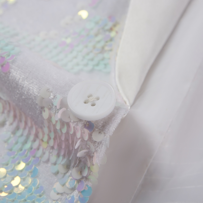 PYJTRL Sequins Velvet Series Men White Velvet Fantasy Color Sequins Blazers Club Singer Wedding Prom Tuxedo Slim Fit Suit Jacket LJ201223