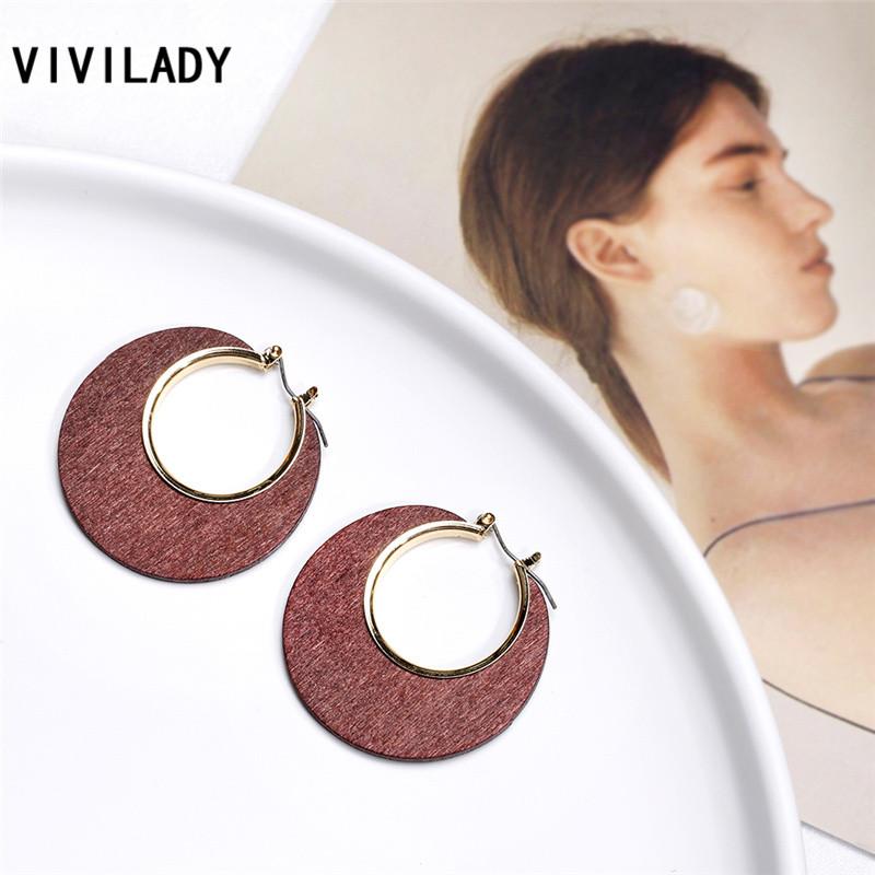 VIVILADY Chic Natural Wooden Hollow Circle Women Hoop Earrings Trendy Charming Female Jewelry Brincos
VIVILADY Chic Natural Wooden Hollow Circle Women Hoop Earrings Trendy Charming Female Jewelry Brincos