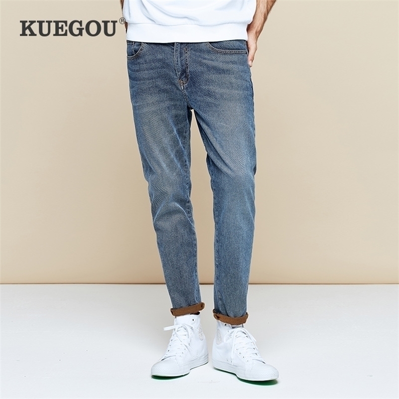 KUEGOU cotton micro elastic Men's skinny jeans spring summer fashion vintage wash old jeans men pencil pants Black pants LK-1783 201111, Blue
KUEGOU cotton micro elastic Men's skinny jeans spring summer fashion vintage wash old jeans men pencil pants Black pants LK-1783 201111, Blue