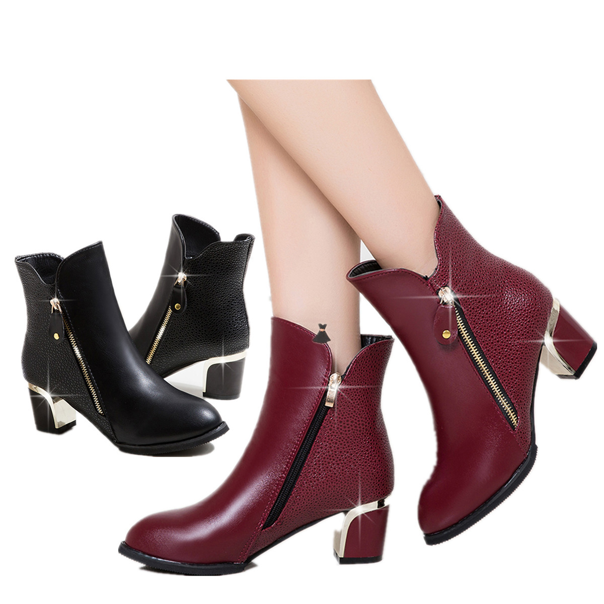 35-43 More Size Women's High-heeled Zipper 2020 Winter Woman Mujer Black Ladies Boots 7655 J63j, Alcohol
35-43 More Size Women's High-heeled Zipper 2020 Winter Woman Mujer Black Ladies Boots 7655 J63j, Alcohol