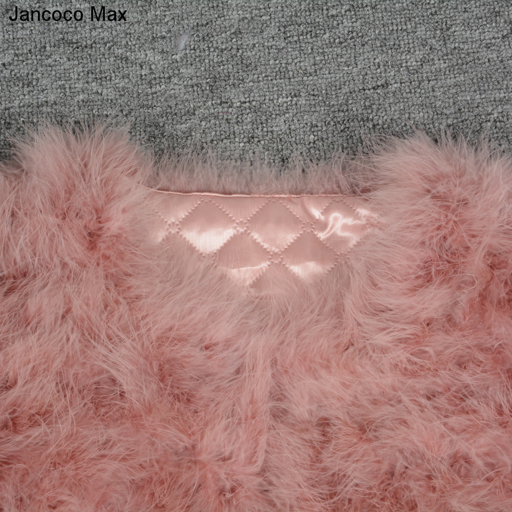 Women Fashion Fur Coats Winter Real Ostrich Fur Jackets Natural Turkey Feather Fluffy Outerwear Lady S1002 201103