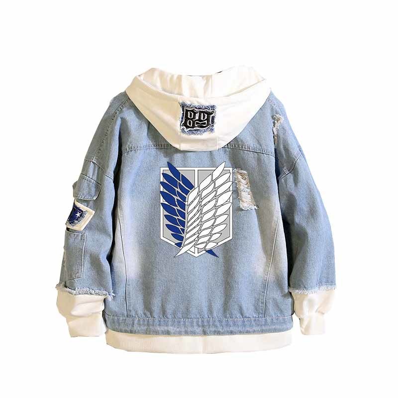 Anime Attack on Titan Unisex Streetwear Long Hooded Jeans Jacket Guilty Crown Death Note Harajuku Denim Patchwork Hoodies Coat 201106
Anime Attack on Titan Unisex Streetwear Long Hooded Jeans Jacket Guilty Crown Death Note Harajuku Denim Patchwork Hoodies Coat 201106