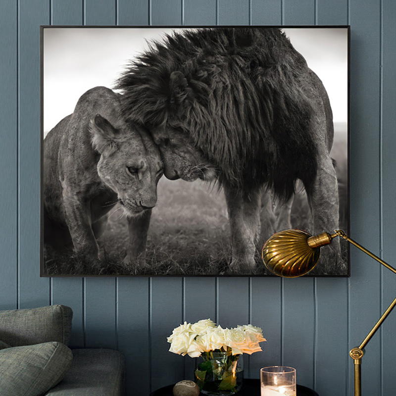 Lion head to head black and white canvas art fashion painting posters and prints Scandinavian Cuadros wall art pictures living room interior minimalist murals
Lion head to head black and white canvas art fashion painting posters and prints Scandinavian Cuadros wall art pictures living room interior minimalist murals
