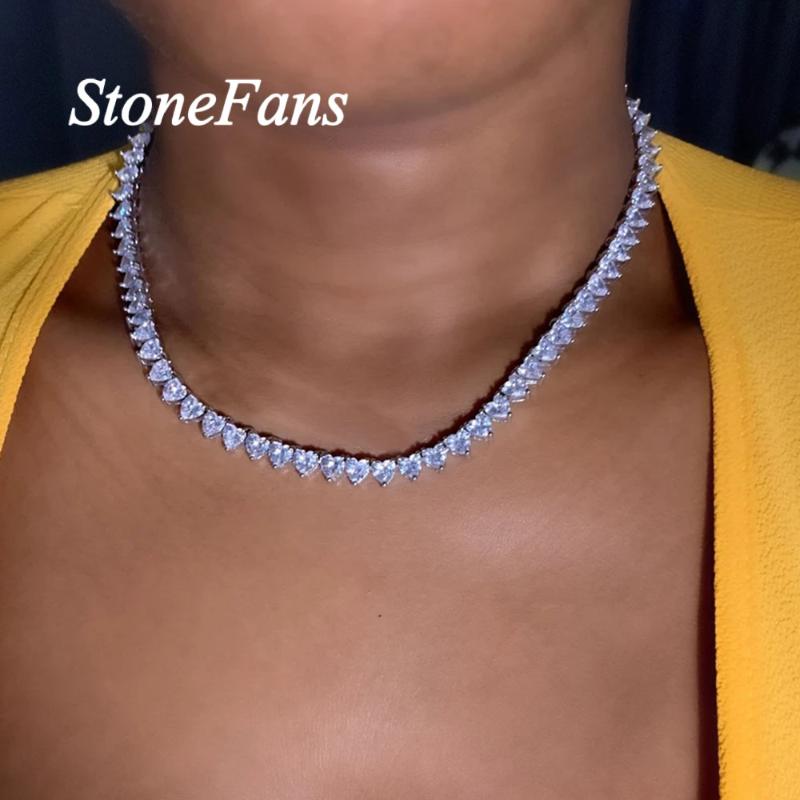 Stonefans Fashion Full Heart Zircon Necklace Short Choker for Women Silver Color Bling Crystal Heart Chain Necklace Jewelry
Stonefans Fashion Full Heart Zircon Necklace Short Choker for Women Silver Color Bling Crystal Heart Chain Necklace Jewelry