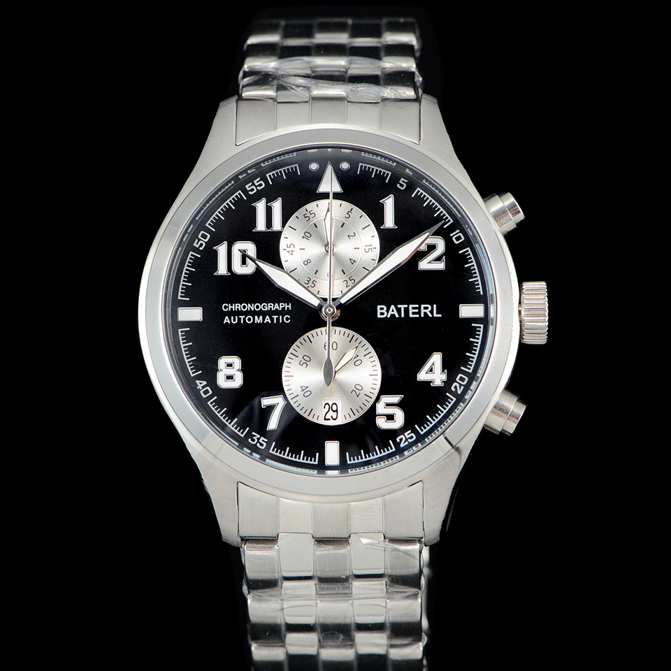 NEW BATERL Mens Sport Watches Quartz Movement Chronograph Watch Black face Steel strap male Watch Montre Homme, No.1
NEW BATERL Mens Sport Watches Quartz Movement Chronograph Watch Black face Steel strap male Watch Montre Homme, No.1