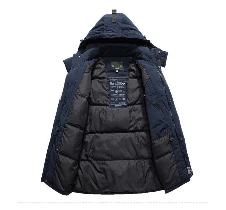 Winter Down Coat Men White Duck Down Parkas Jacket Men's Thick Warm Snow Parka Jacket Overcoat Windbreaker Hooded Warm Parkas 201128