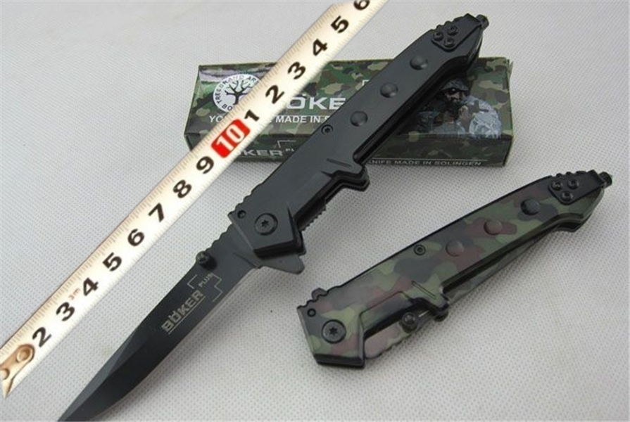 Boker A248 fast open folding knife 440C blade Camo/Black steel handle with glass breaker for outdoor survival camping EDC tools
Boker A248 fast open folding knife 440C blade Camo/Black steel handle with glass breaker for outdoor survival camping EDC tools
