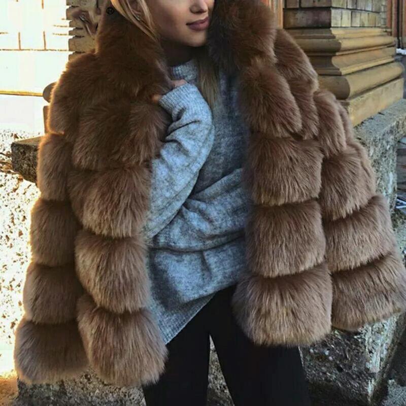 Women thick Coat Mink Coats Winter Fashion Fur Coat Elegant Thick Warm Outerwear Faux Fur Jacket 2021, Dark gray
Women thick Coat Mink Coats Winter Fashion Fur Coat Elegant Thick Warm Outerwear Faux Fur Jacket 2021, Dark gray