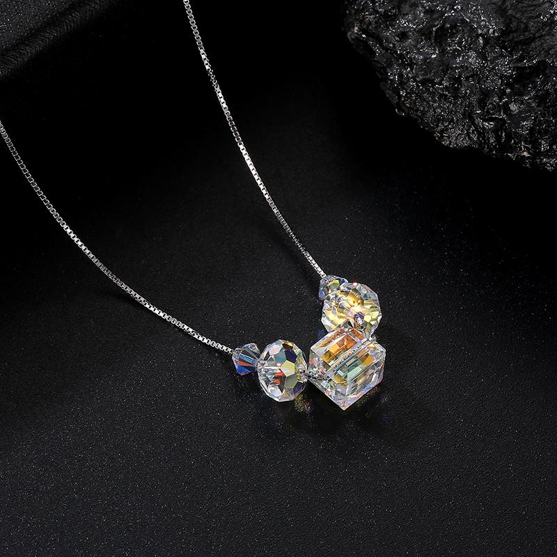 BAFFIN Colorful Beads Necklace Pendant Cube Crystals From For Women Wedding Silver Color Box Chain Summer Jewelry 2020
BAFFIN Colorful Beads Necklace Pendant Cube Crystals From For Women Wedding Silver Color Box Chain Summer Jewelry 2020