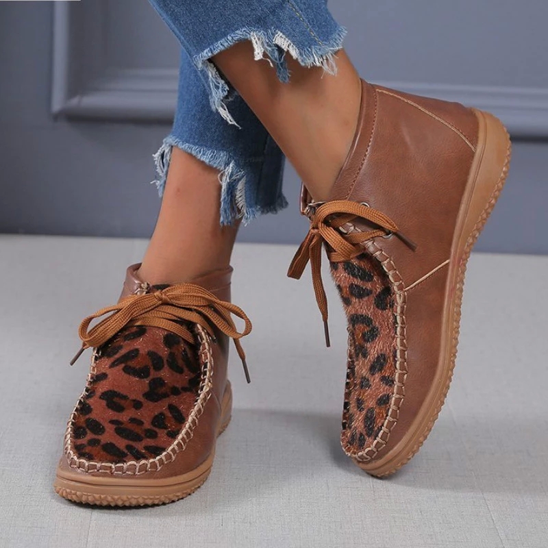 2020 New Round Head Leopard Print Leather Boots 2020 Winter Ankle Boots for Women with Flat Bottoms Lace-Up Size 43 Women Shoes #2i1u, Beige
2020 New Round Head Leopard Print Leather Boots 2020 Winter Ankle Boots for Women with Flat Bottoms Lace-Up Size 43 Women Shoes #2i1u, Beige
