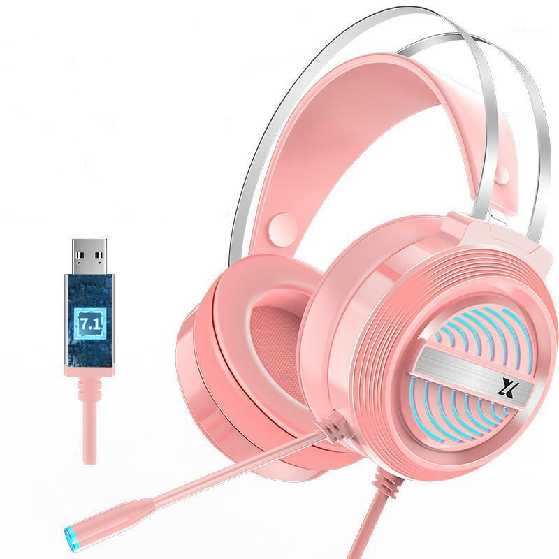 LED Pink Gaming Headphone 7.1 Professional Gaming Colorful Wired Headset With Microphone Pink Headphone For Laptop Computer1, Black
LED Pink Gaming Headphone 7.1 Professional Gaming Colorful Wired Headset With Microphone Pink Headphone For Laptop Computer1, Black