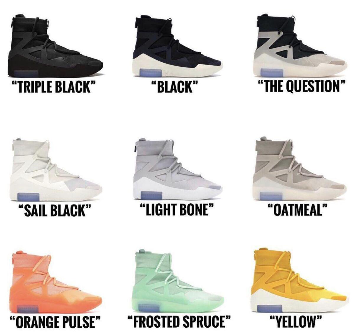 2022 Authentic Fear King Shoe 1 boot Of God Men Women Outdoor shoes FOG Black Yellow Sports Sneakers Boots Trainers Size 36-467.5
2022 Authentic Fear King Shoe 1 boot Of God Men Women Outdoor shoes FOG Black Yellow Sports Sneakers Boots Trainers Size 36-467.5