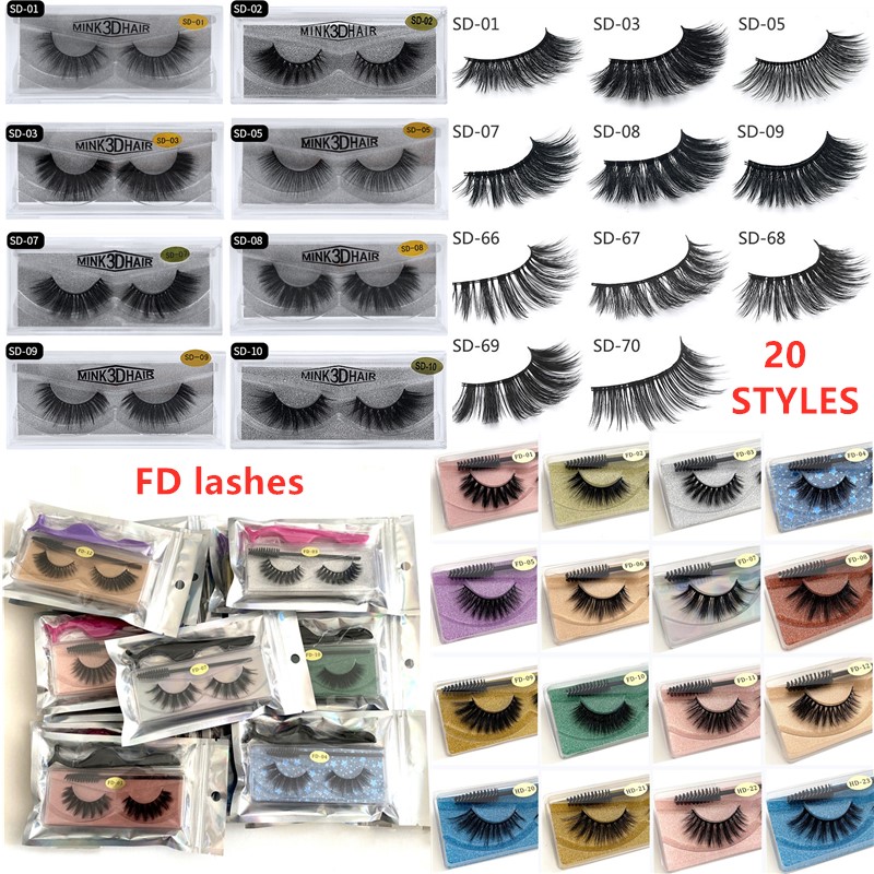 20style 3d Mink eyelash False Eyelash Soft Natural Thick 3d mink HAIR false eyelash natural Extension 3d Eyelashes DHL free shipping